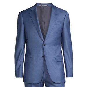 Emporio Armani Solid Virgin Wool Suit Jacket